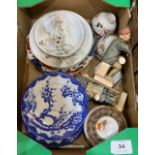 A box of Japanese ceramics