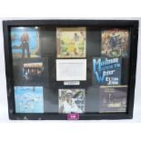 Popular Culture. Elton John. Images and autographs. Framed.