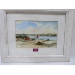 A framed watercolour drawing by Ken Twitchen 'Outward Bound'. 7½' x 11' and another unsigned work by