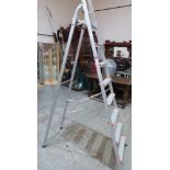 A aluminium step ladder