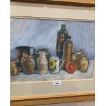 20th CENTURY SCHOOL A still life. Indistinctly signed. Pastel 10½' x 15'