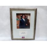 Popular Culture. James Garner - The Great Escape. Photograph and autograph. Framed