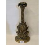 A Victorian brass doorstop cast as a pineapple. 13' high