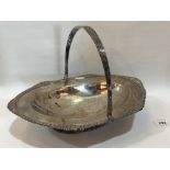 A Victorian silver basket by Henry Atkin, of ovoid form with shell moulded gadrooned rim on outswept