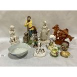 A collection of small ceramics to include Royal Crown Derby, Worcester etc.