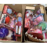 Two boxes of dolls