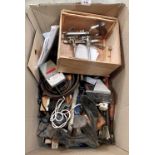 A box of woodworking tools