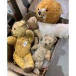 Five vintage teddy bears
