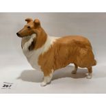 A Beswick matt glazed collie; Lochinvar Lady Park. 7¼' long