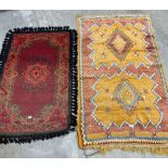 Two wool rugs. 78' x 43'; 60' x 36'