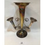 A George V silver epergne table centrepiece, probably by John Grinsell, Birmingham, with two