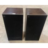 A pair of Bang + Olufsen Beovox 3800 loudspeakers. Serial numbers. 466535; 466538. 23' high.