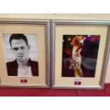 Popular Culture. Justin Hawkins (Darkness) and Will Young. Signed photographs. Framed. (2)