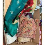A box of textiles