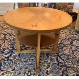 An Art-Deco walnut centre table. 25' diam
