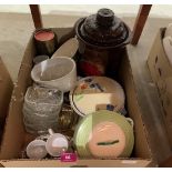 Four boxes of miscellaneous ceramics and glassware