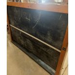A schoolroom roller blackboard. 74' wide
