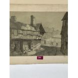 Three unframed pencil drawings, views of Shrewsbury and environs