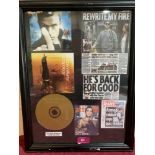 Popular Culture. Robbie Williams. Framed photographs and autograph CD cover