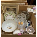 A quantity of ceramics, glassware, plate and sundries