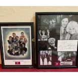 Popular Culture. Barbara Windsor, the Krays etc. Signed photographs and two prints. Framed. (4)