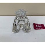 A Baccarat glass figure of a bear. 2½' high