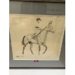 A lithographic study of the racehorse 'Arkle'. Limited edition 139/500. Signed and dated 1981. 15' x