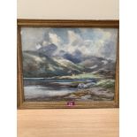 JOHN A. HENDERSON TARBET. BRITISH 1864-1937 Loch Mentiech. Signed. Watercolour 15¼' x 19'