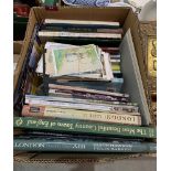 A box of mostly Shropshire interest books, guides and postcards