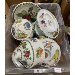 A box of Royal Worcester and other ceramics