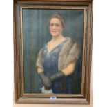 DUDLEY HEATH, R.B.A. BRITISH Bn. 1868 Portrait of a lady. Signed. Oil on canvas 20' x 14'