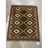 A Maimana Kilim rug. 0.84m x 0.69m