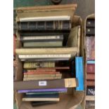 Three boxes of miscellaneous books