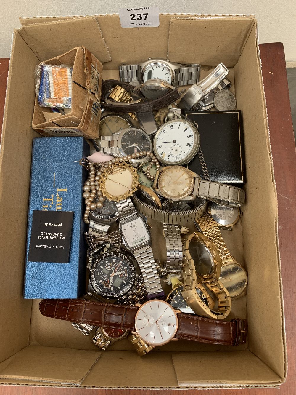 A collection of watches, jewellery etc.