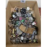 A box of costume jewellery