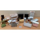 A collection of dolls' house furniture