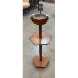 An Art-Deco walnut smoker's stand
