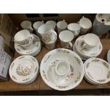 A quantity of Aynsley Cottage Garden teaware. 55 pieces