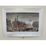Two unframed prints after L.S. Lowry