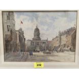 FRANCES NEASHAM. BRITISH 20TH CENTURY George St, Edinburgh. Signed and inscribed. Watercolour 7¾'