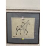 A lithographic study of the racehorse 'Arkle'. Limited edition 139/500. Signed and dated 1981. 15' x