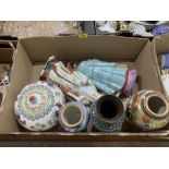 Three boxes of miscellaneous oriental and other ceramics