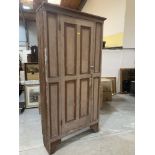 A 19th century painted pine cupboard. 91' high