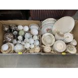 Two boxes of sundry teaware