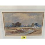 ENGLISH SCHOOL. 19TH CENTURY Indian landscapes. A pair. Signed initials FH and dated July 1869.