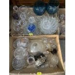 A large quantity of glassware