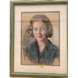 WILLIAM DRING; R.A; R.W.S. BRITISH 1904-1990 Portrait of a young lady. A receipt for the work in the