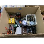 Two boxes of fishing tackle etc.