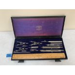 A cased set of drawing instruments by A.G. Thornton Ltd, Manchester