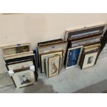 A quantity of paintings and prints